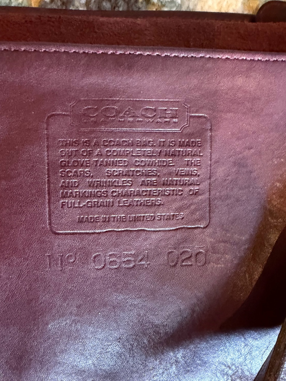 Vintage Coach Burgundy Leather Crossbody Bag - Picture 9 of 9